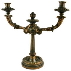 Pair of  Italian Wood and Gesso Decorative Candelabras Late 19th century