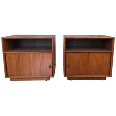 Pair of circa 1970s Danish Rosewood Cabinets or Nightstands at 1stDibs