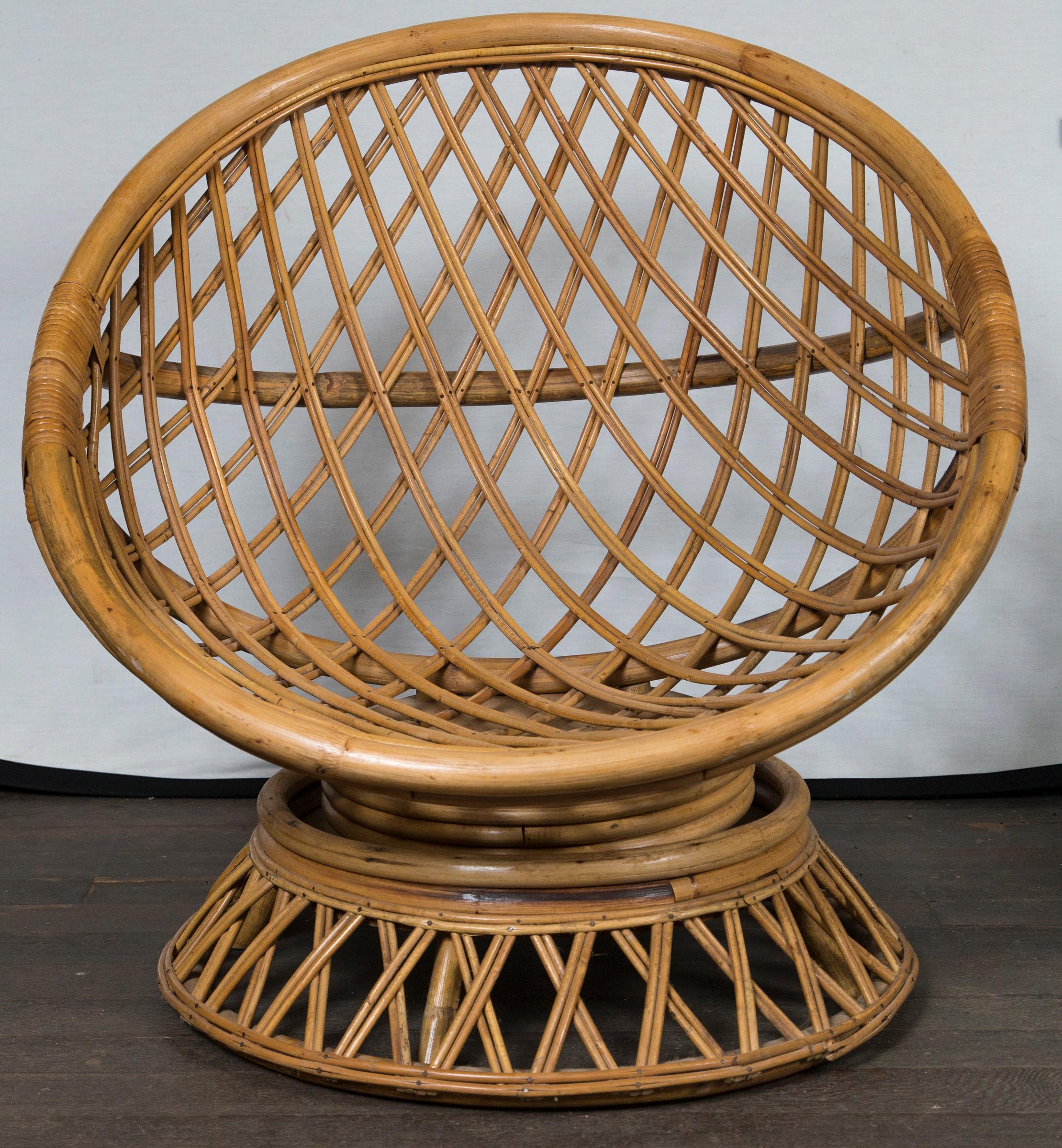 bamboo saucer chair