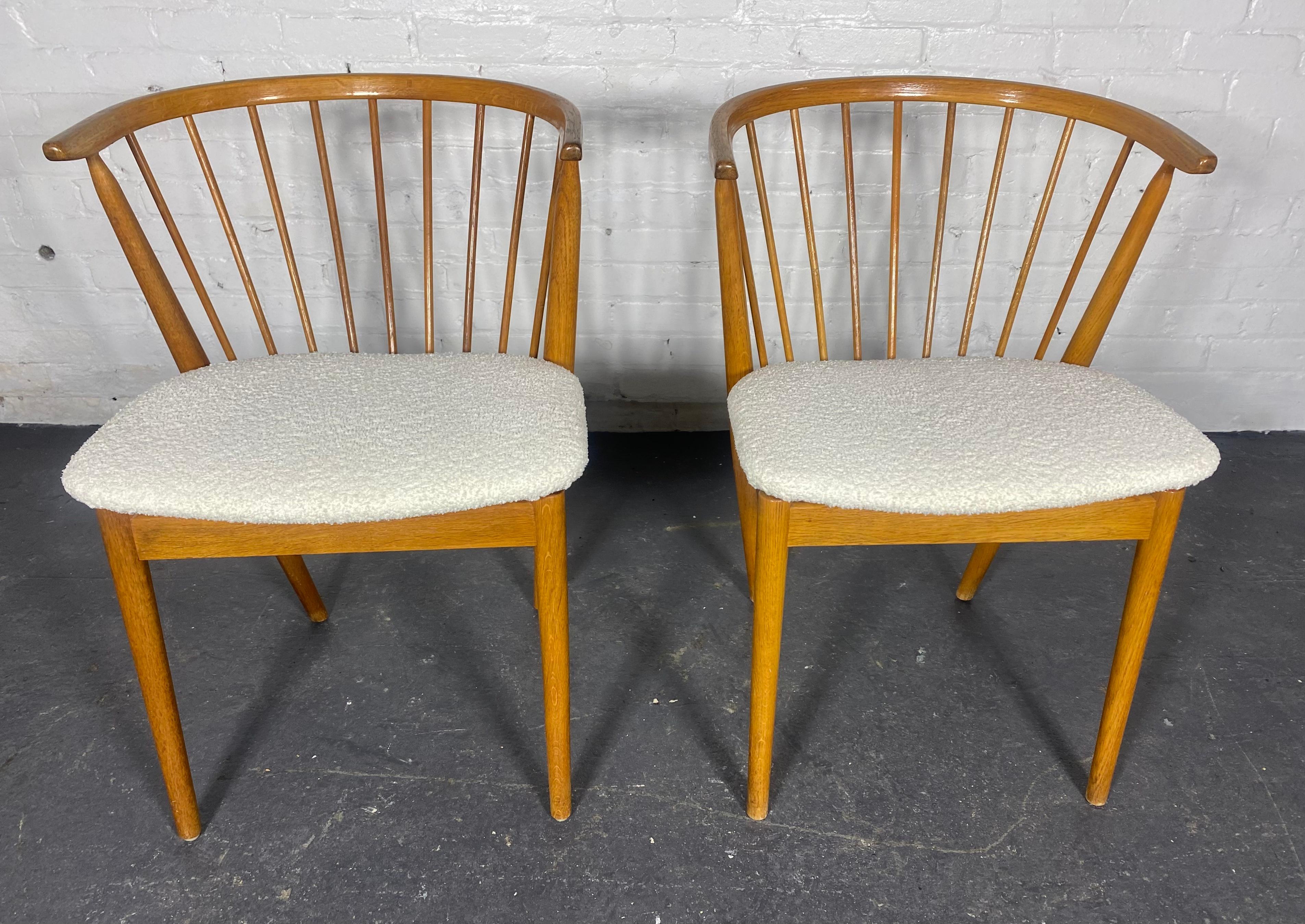 Pair cLASSIC Danish Spindle Barrel Back Arm Chairs by George Tanier / Denmark For Sale 4