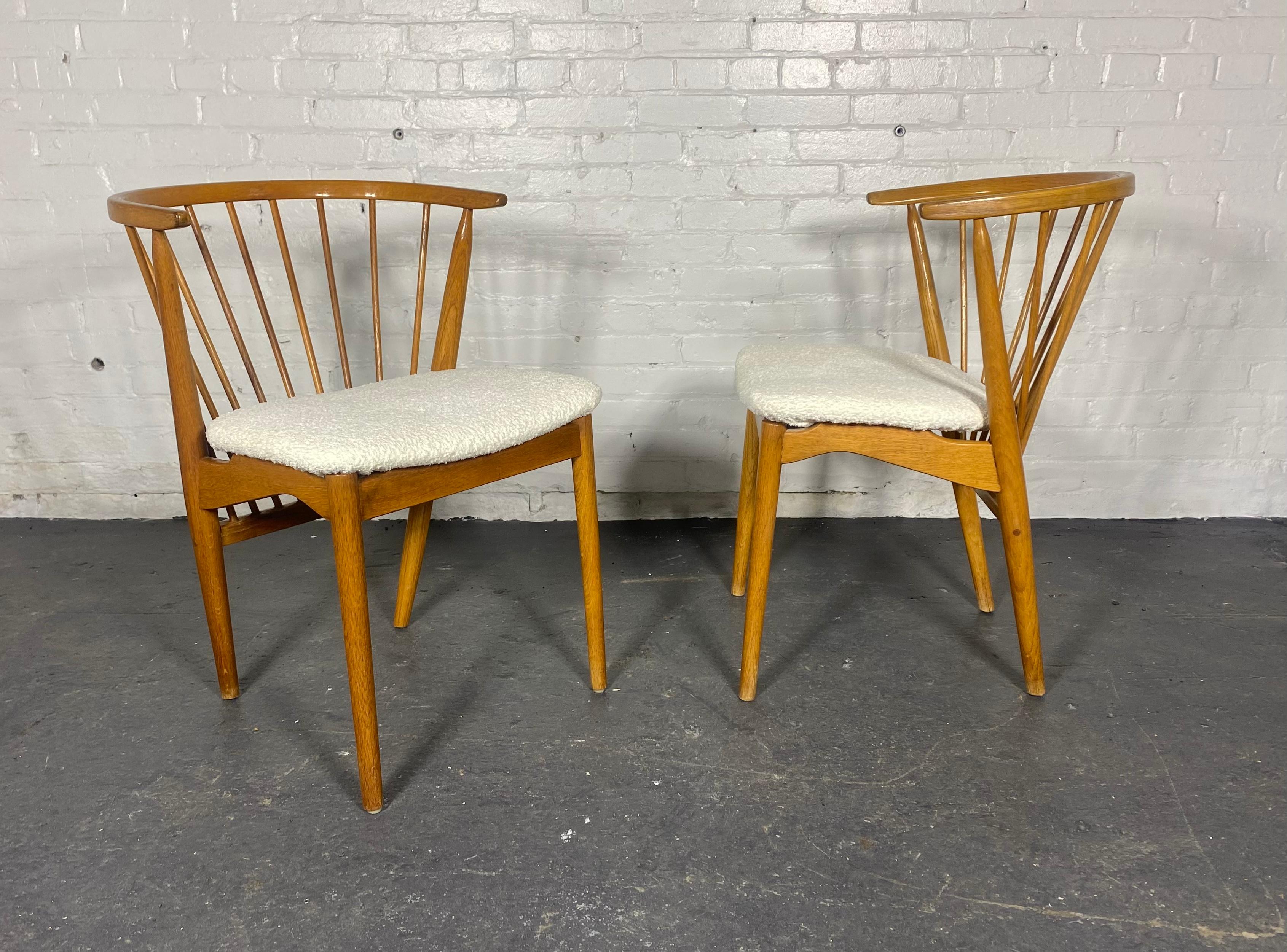 Pair cLASSIC Danish Spindle Barrel Back Arm Chairs by George Tanier / Denmark For Sale 5