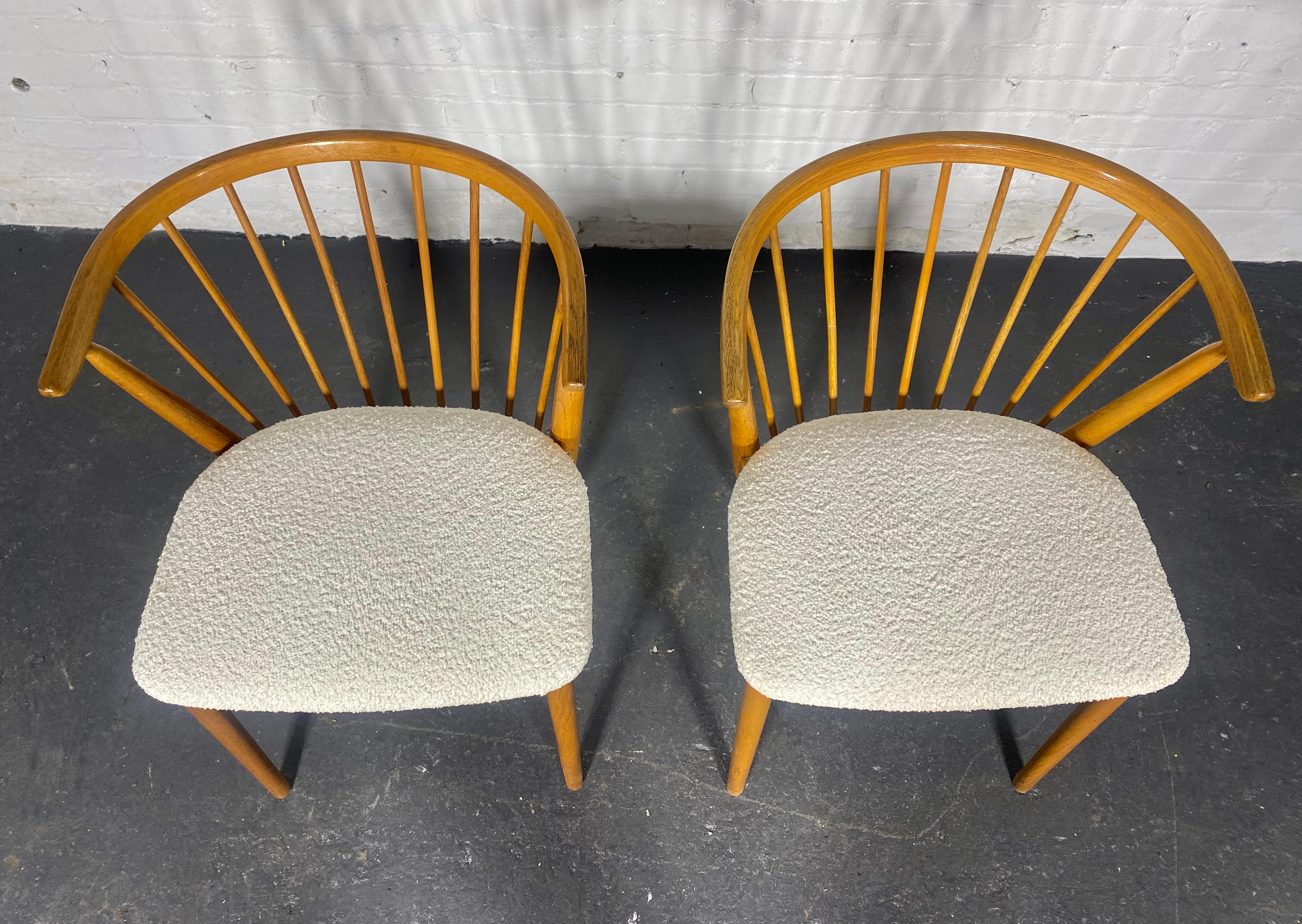 Pair cLASSIC Danish Spindle Barrel Back Arm Chairs by George Tanier / Denmark For Sale 2