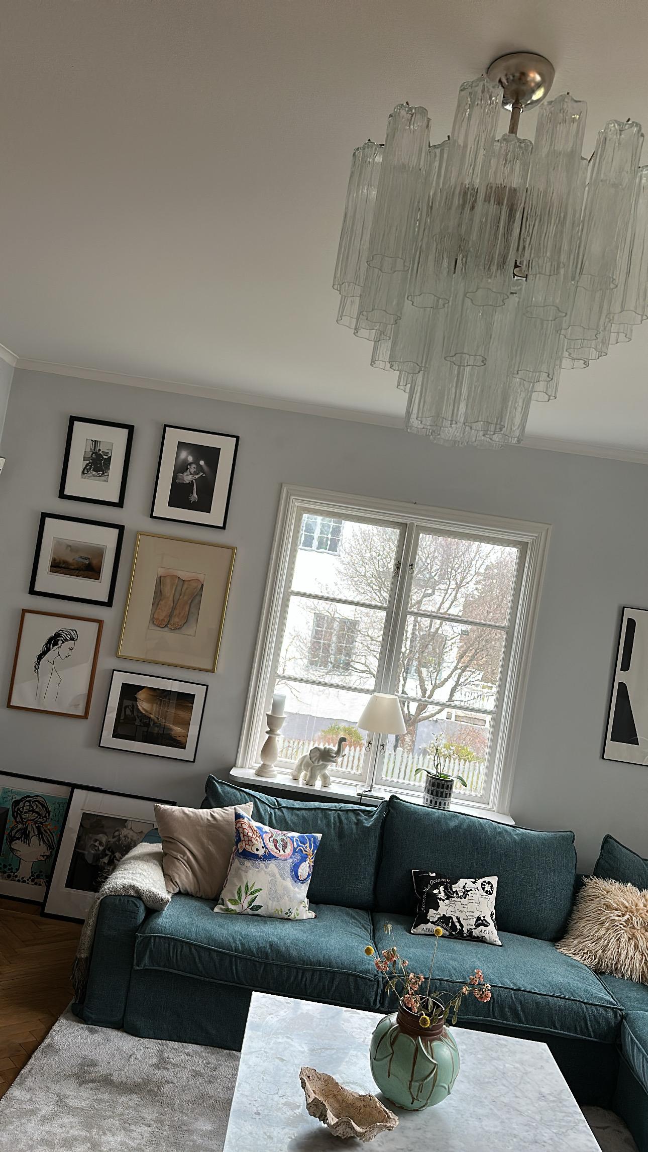 Paar klassisch-elegante Murano-Kronleuchter Tronchi - perfekt für einen Statement-Flur im Angebot 2