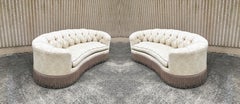 Pair of Classic Kidney Bean Shaped Sofas