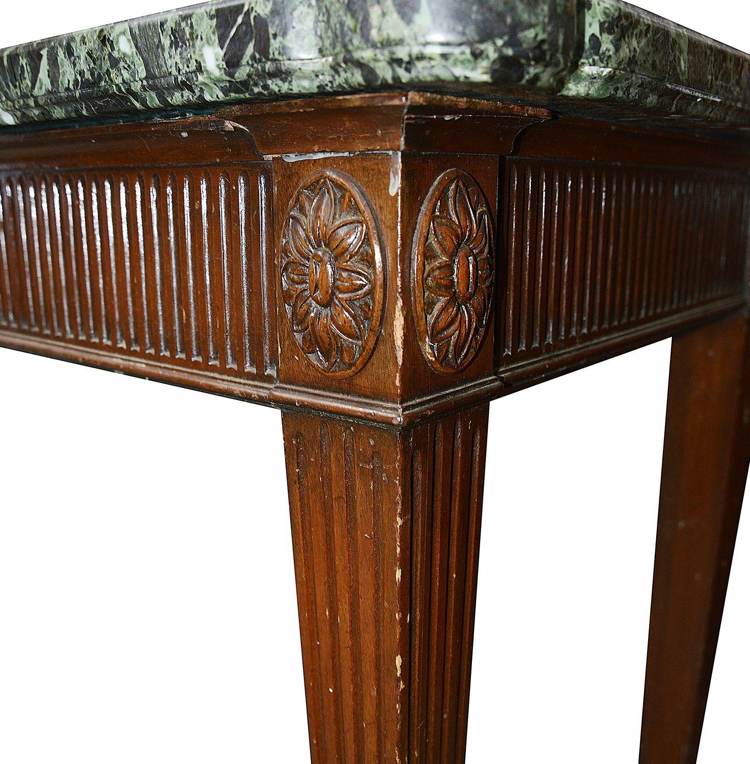 Pair Classical Adam Style Marble Topped Console Tables, circa 1900 1