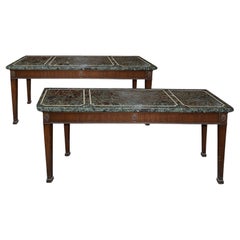 Pair Classical Adam Style Marble Topped Console Tables, circa 1900