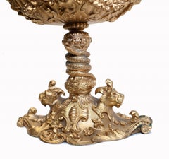 Pair Classical Gilt Comports French Cherub Dish Casting