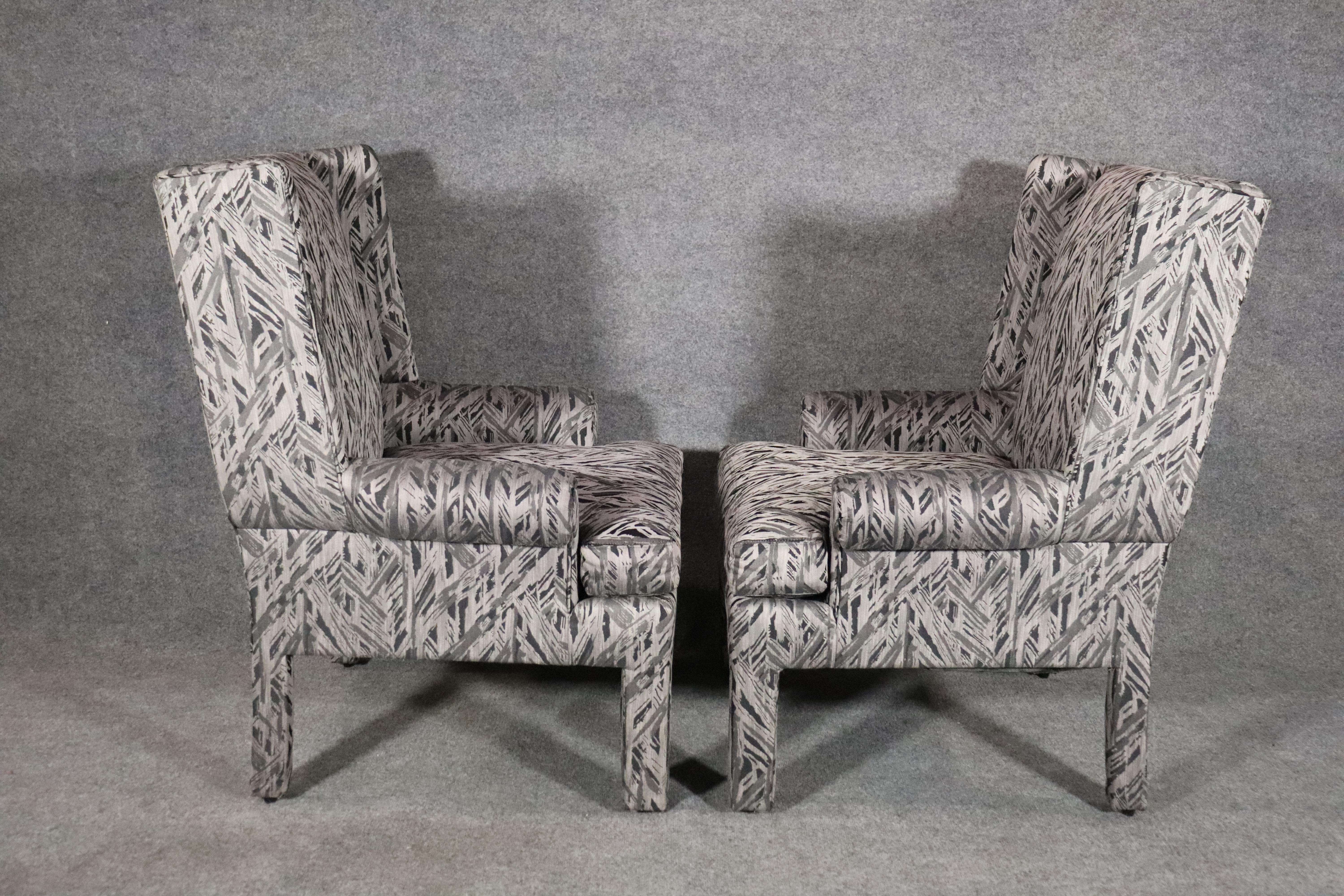 Mid-Century Modern Pair Club Chairs by Gilliam For Sale
