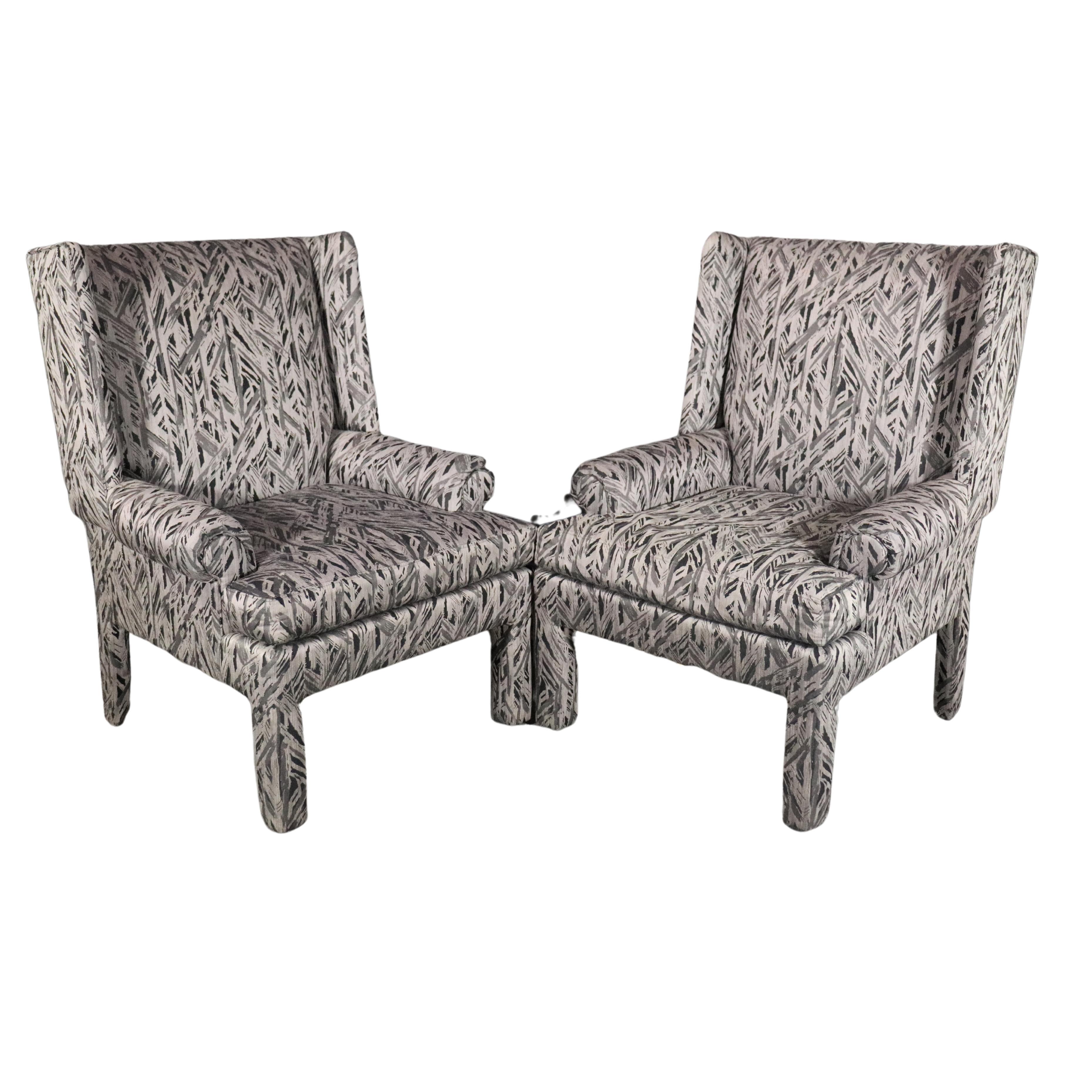 Pair Club Chairs by Gilliam For Sale