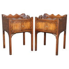 Pair Colonial Williamsburg Kittinger Chippendale Style Nightstands circa 1960