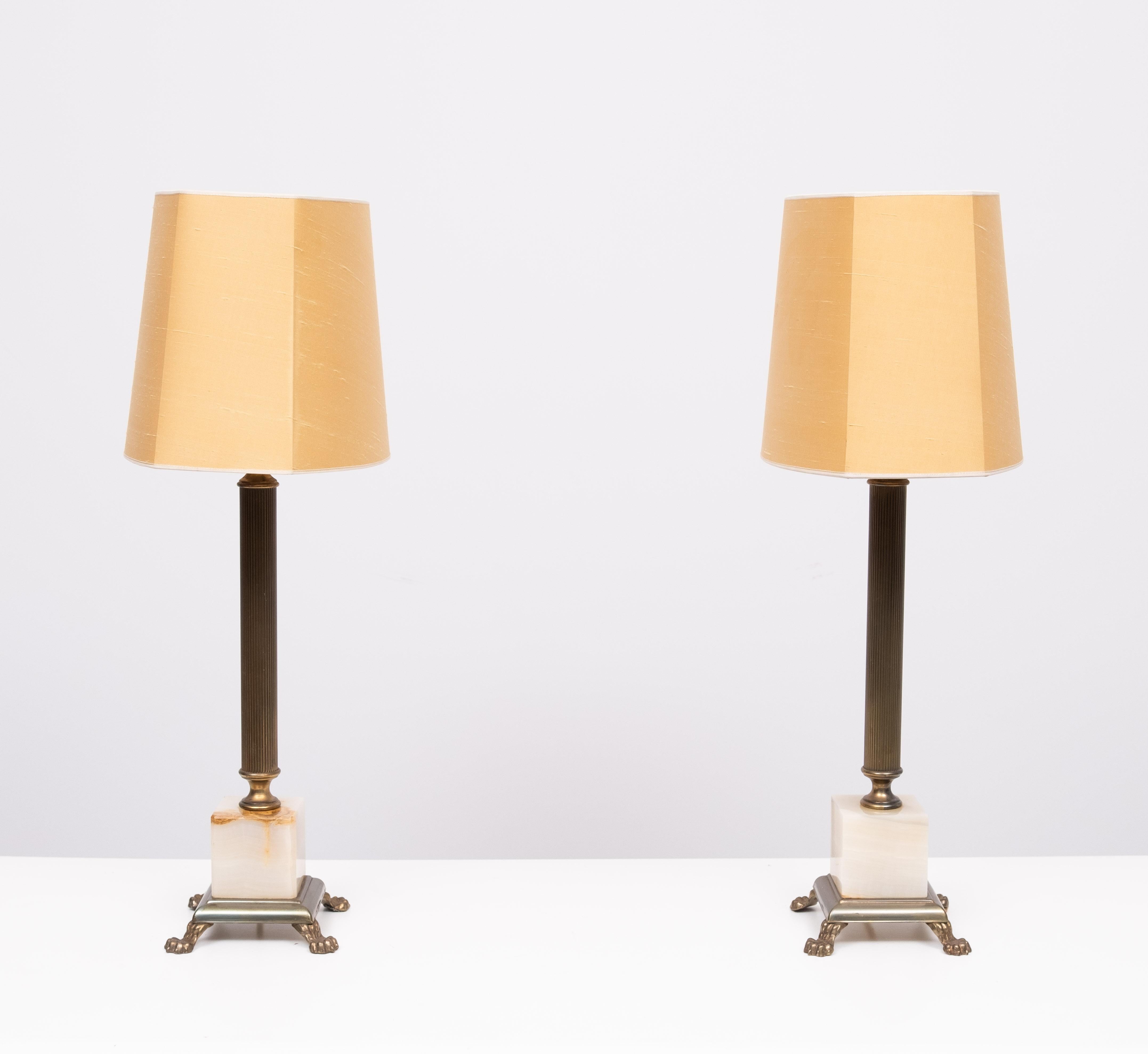Allemand Paire de lampes de table Colum  Allemagne des années 1970 en vente