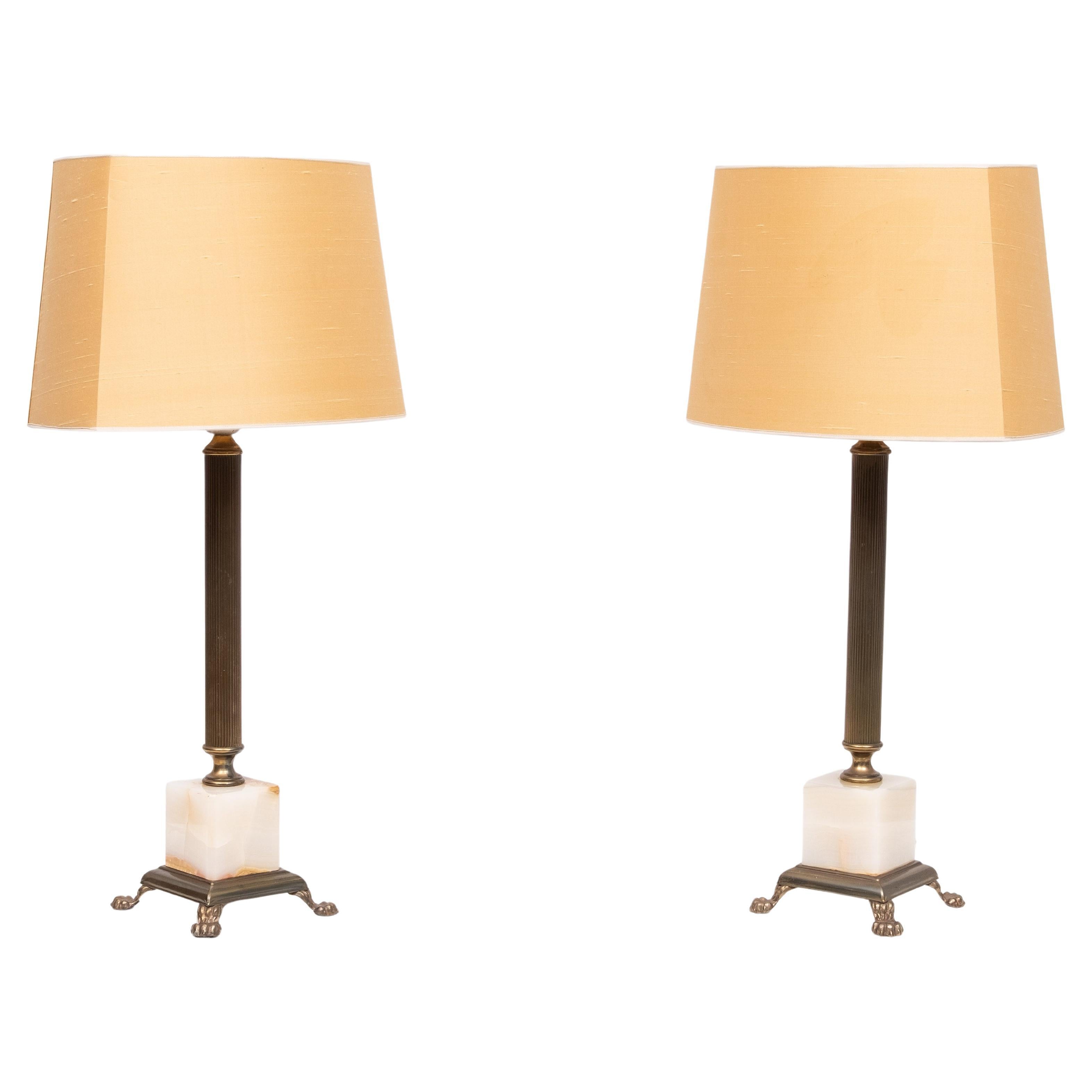 Pair Colum Table lamps  1970s Germany