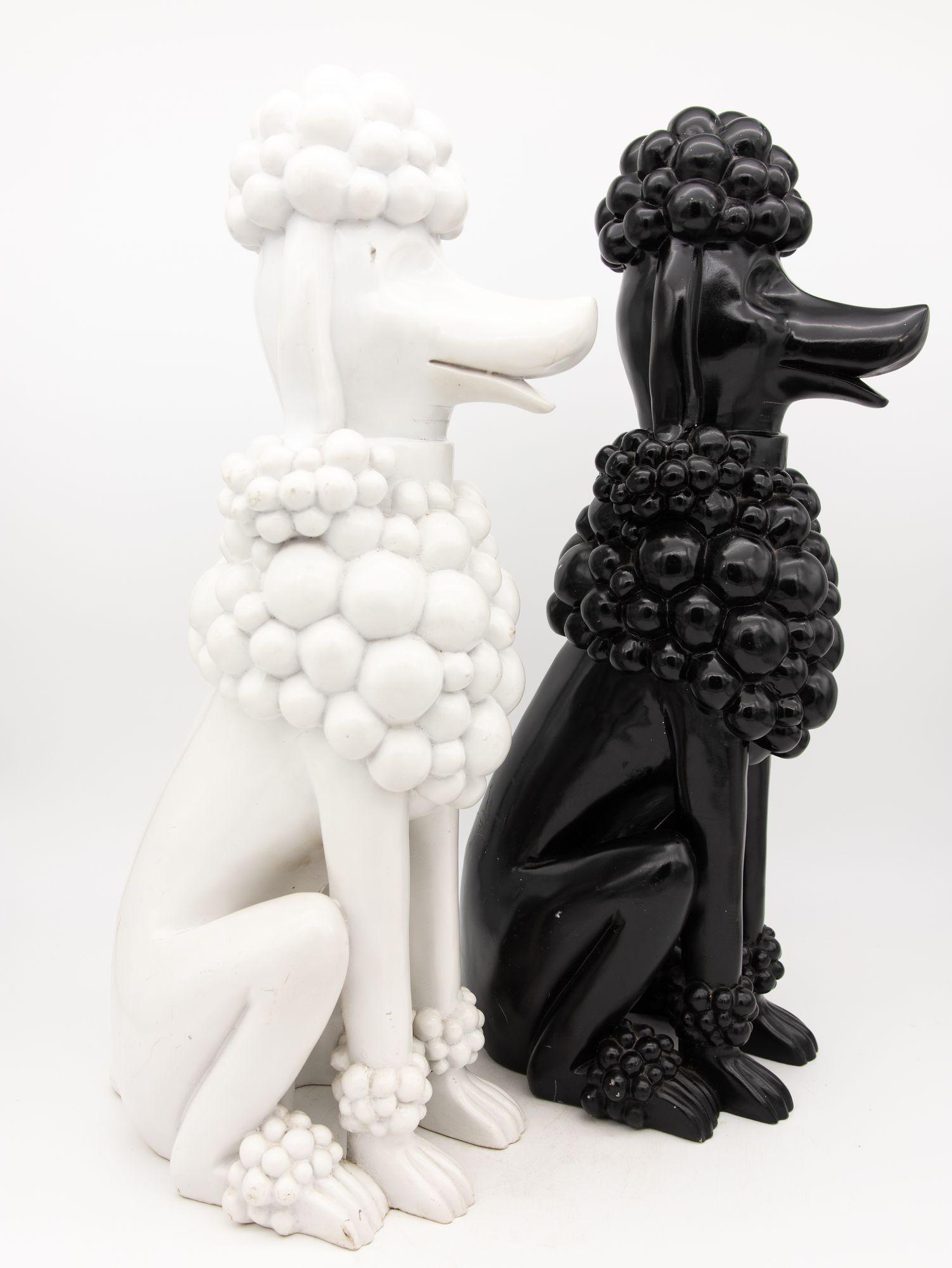 Pair Composite Poodles, Late 20th Century For Sale 6