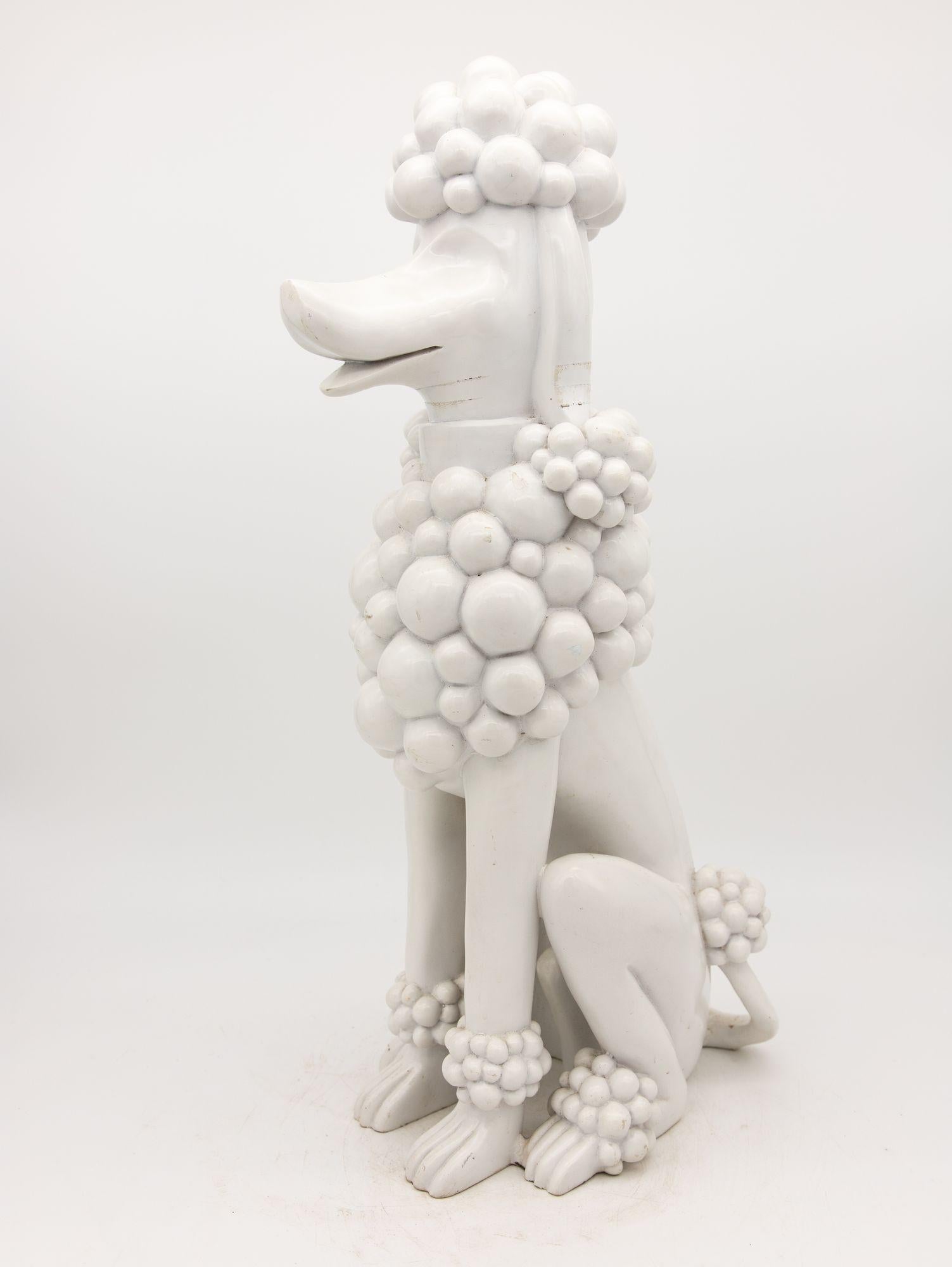 Pair Composite Poodles, Late 20th Century For Sale 13