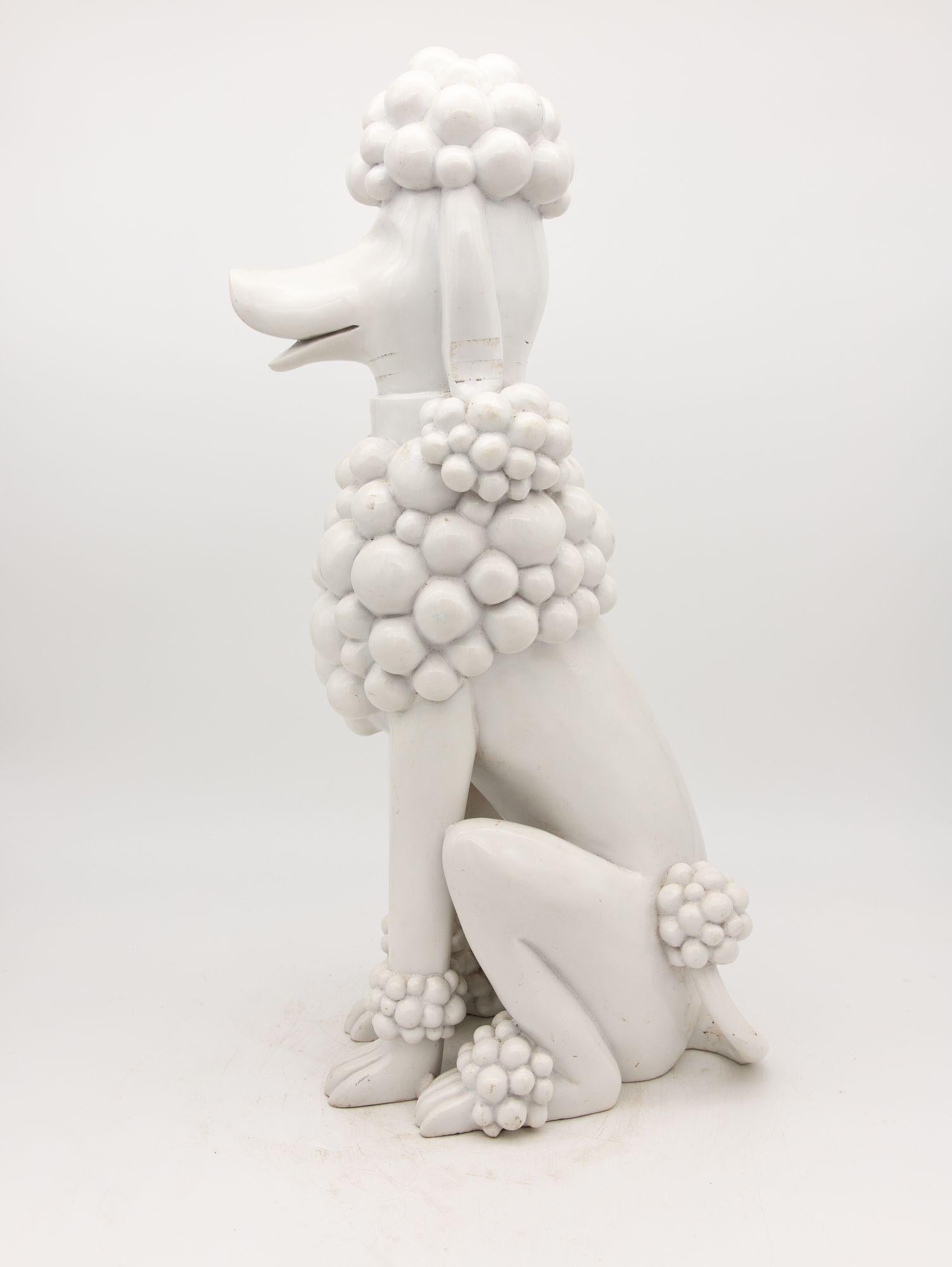 Pair Composite Poodles, Late 20th Century For Sale 14