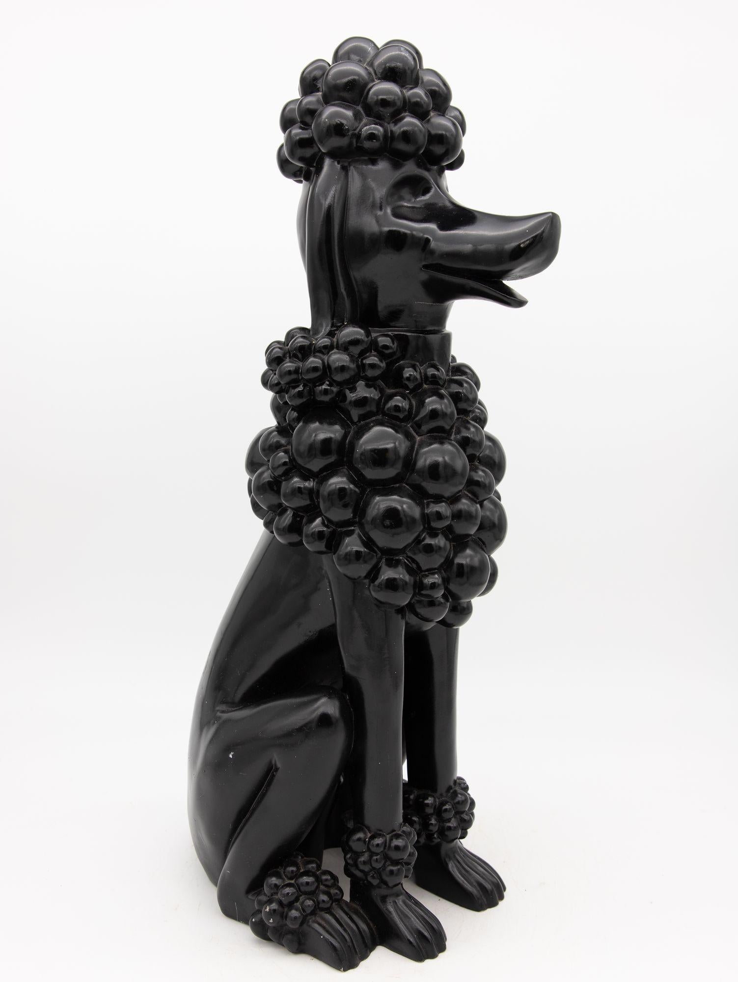 French Pair Composite Poodles, Late 20th Century For Sale