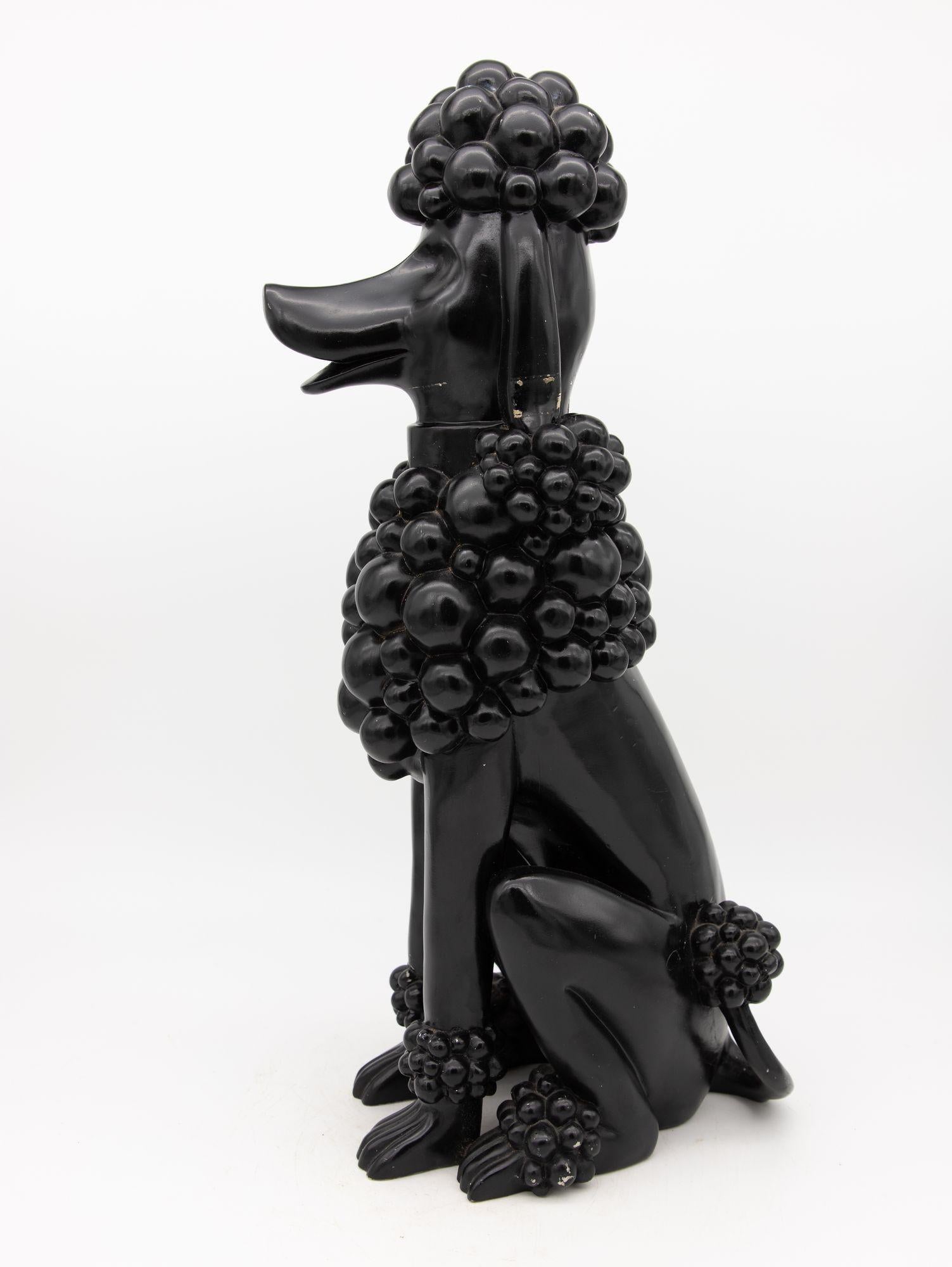 Pair Composite Poodles, Late 20th Century For Sale 1