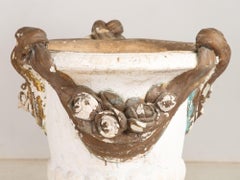 Pair Composite Terracotta Rococo Italian Urns, Mid 20th C.