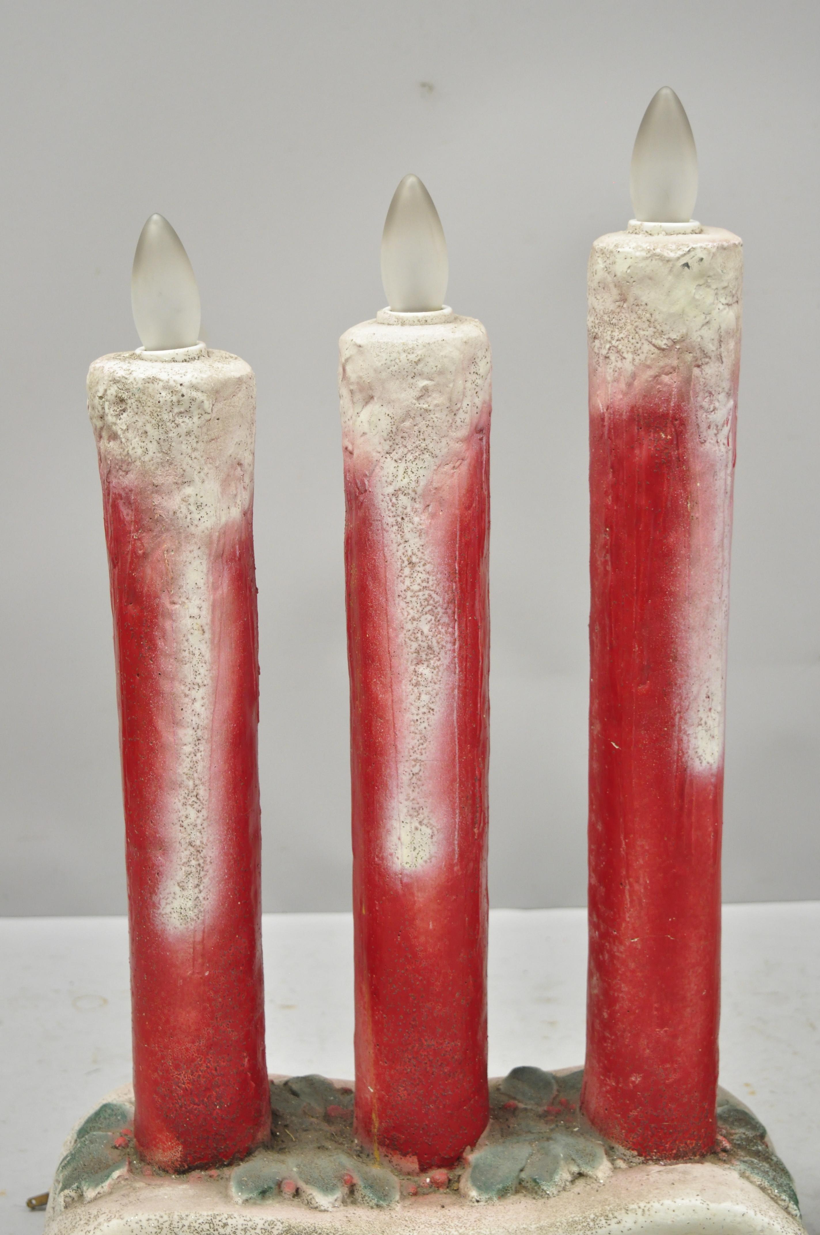 cement christmas candles