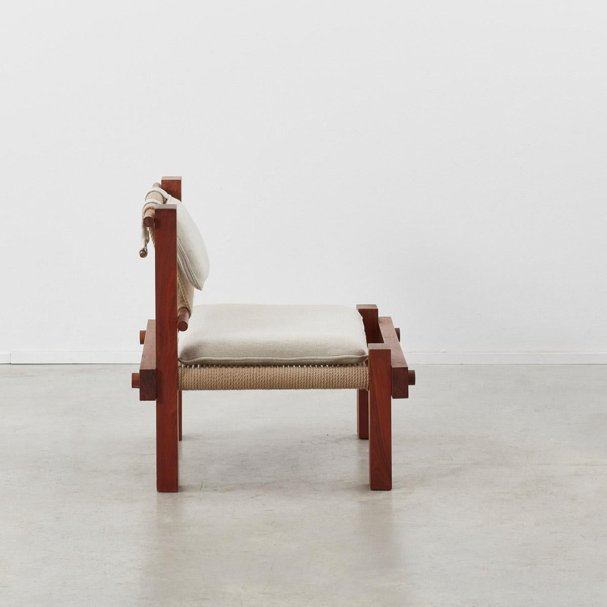 Pair of Constructivist Rope Armchairs, Dutch, 1950s 2