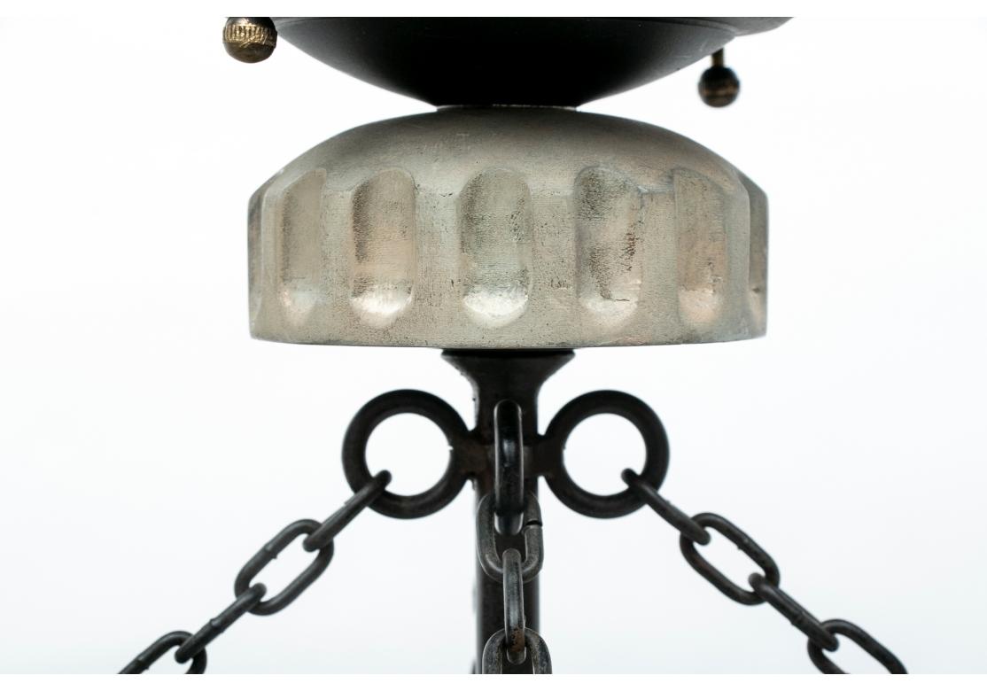 Pair Contemporary Paint Decorated Fixtures For Sale 2