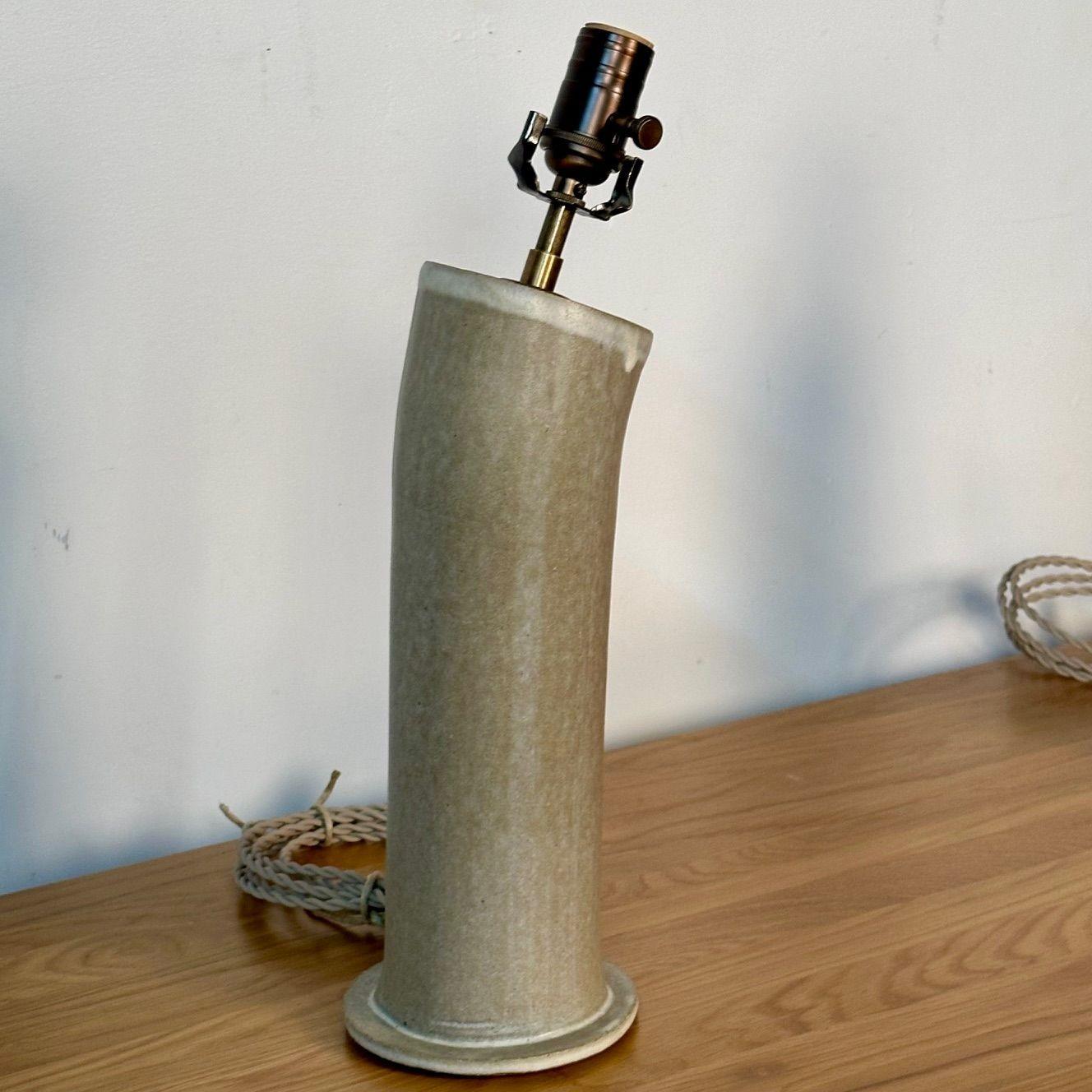 Dumais Made, Contemporary, Ceramic Table Lamps, Beige Parchment Glaze, 2021 For Sale 4