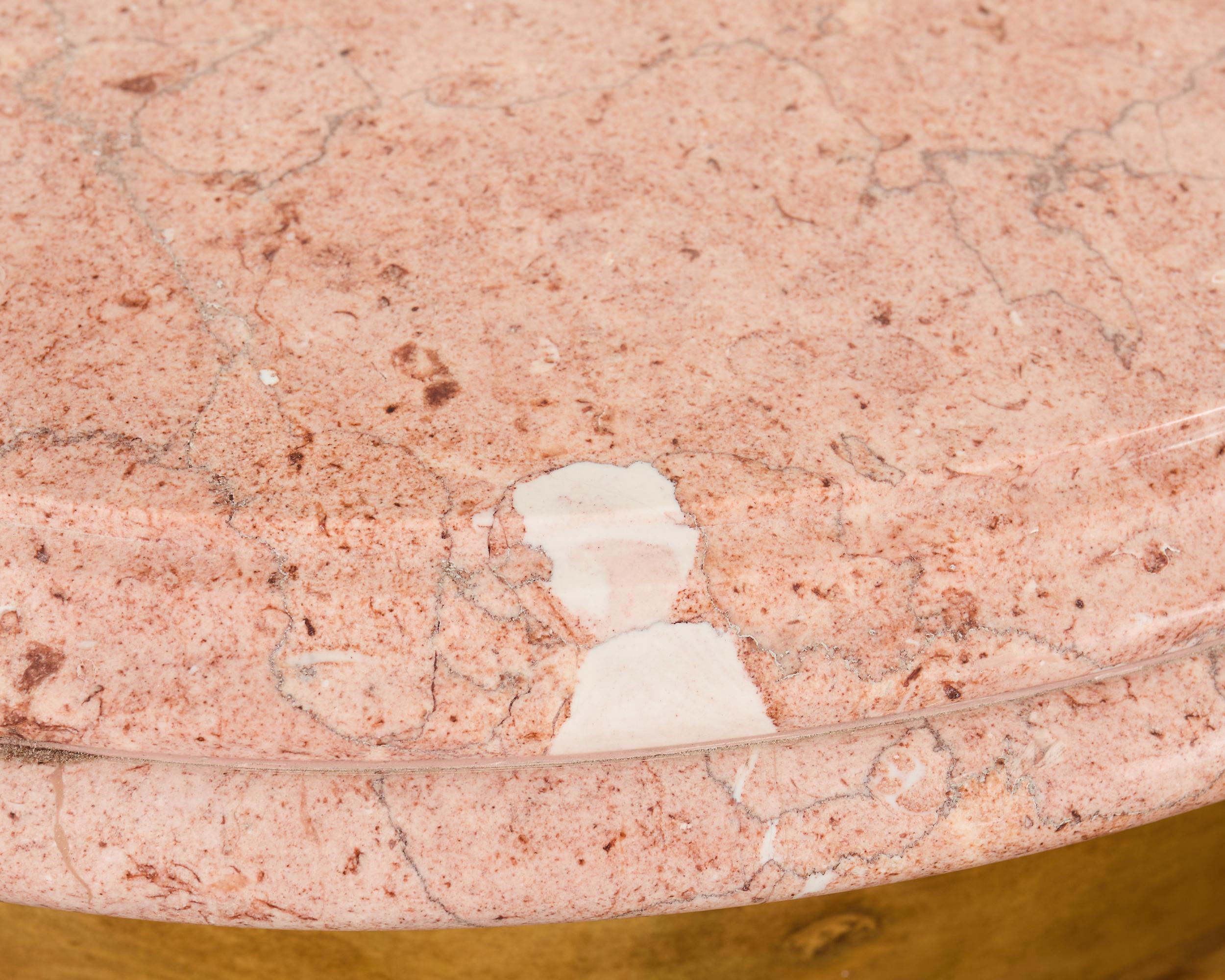 Pair Country French Provincial Marble Top Demilune Sideboards For Sale 4