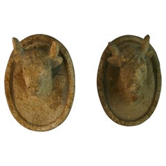 Pair Cow Wall Hangers