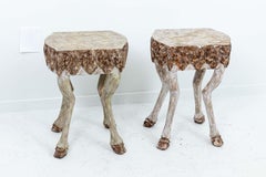 Pair Creel and Gow Footed Side Tables