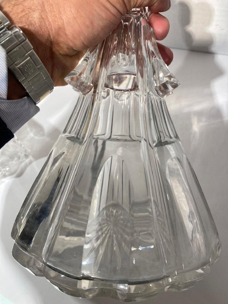 Pair Crystal Glass Decanters For Sale at 1stDibs