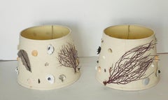 Pair Custom Coastal Sea Shell Lamp Shades