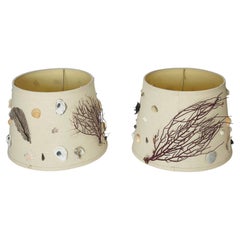 Pair Custom Coastal Sea Shell Lamp Shades