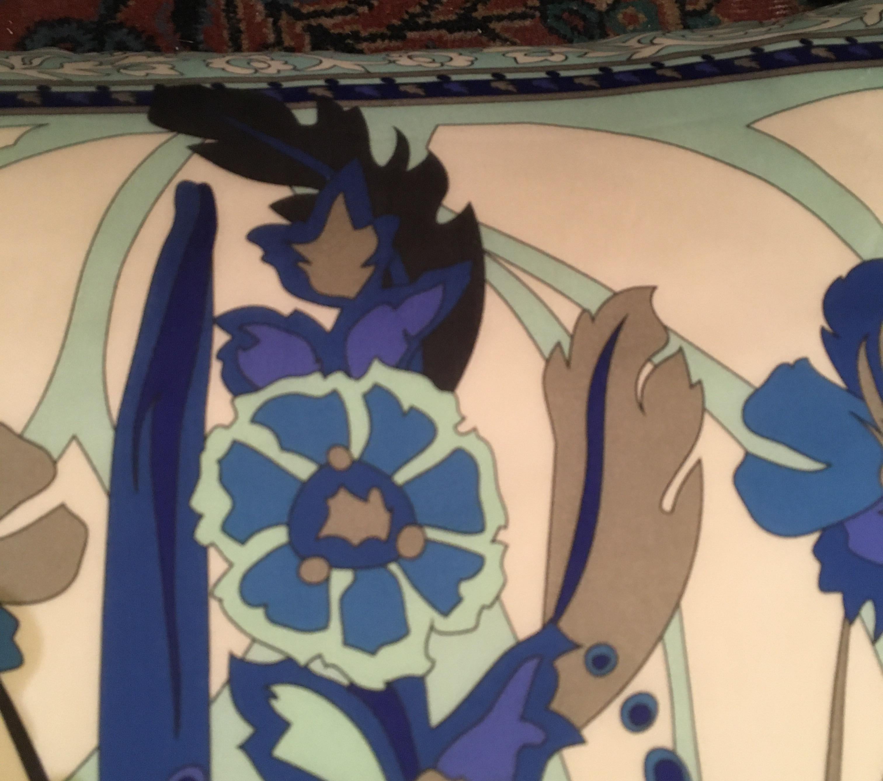 20th Century Pair of Custom Vintage Silk Emilio Pucci Pillows