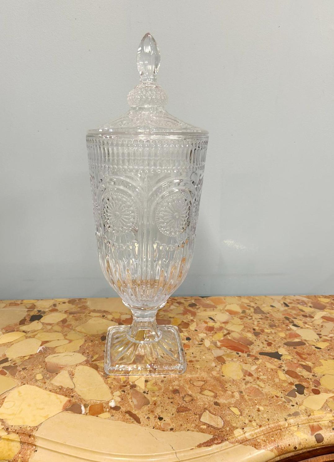 Pair Cut Glass Spirit Dispensers Liquor Home Pub For Sale 2