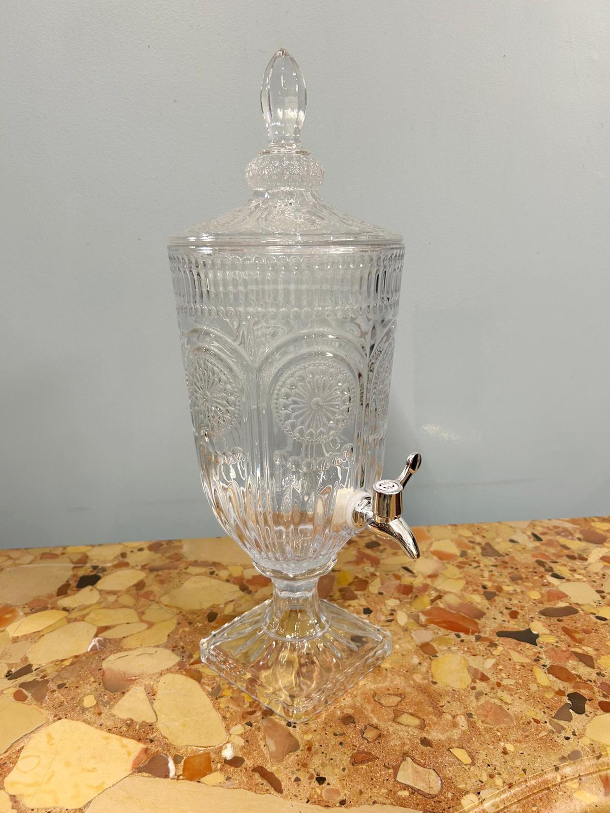Pair Cut Glass Spirit Dispensers Liquor Home Pub For Sale 5