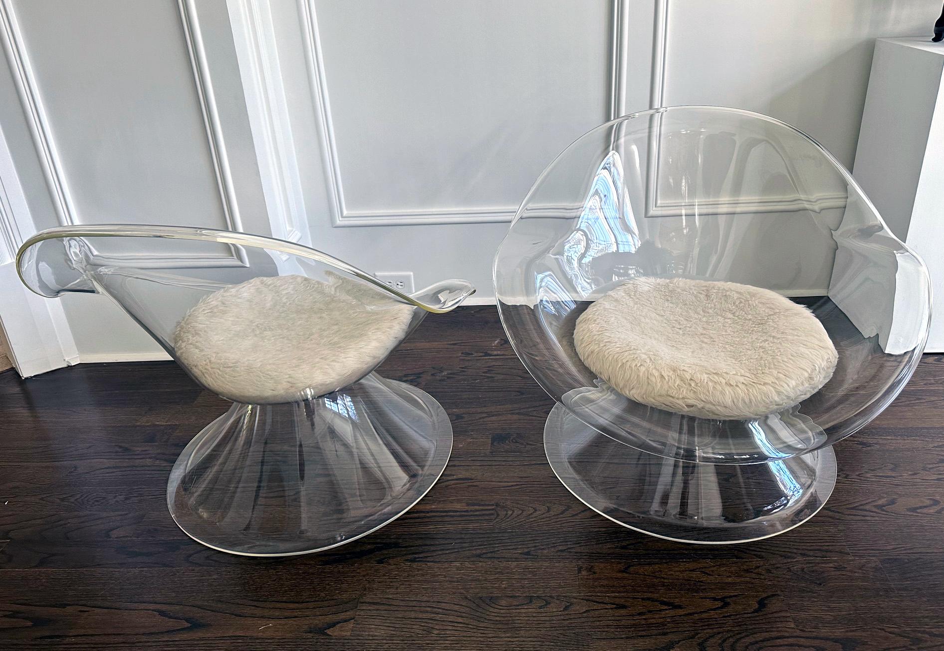 Pair Daffodil Lounge Chairs by Erwin & Estelle Laverne In Good Condition For Sale In Atlanta, GA
