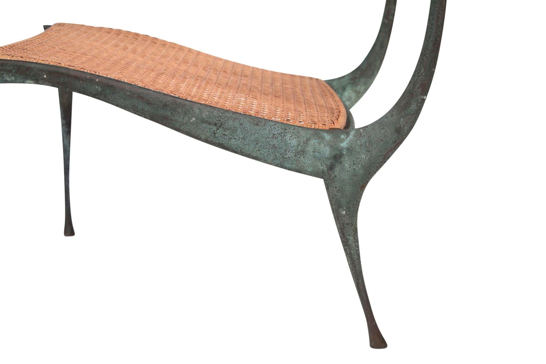 Pair of Dan Johnson Bronze Gazelle Lounge Chairs 1