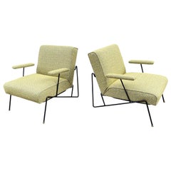 Pair of Dan Johnson for Pacific Iron Lounge Chairs