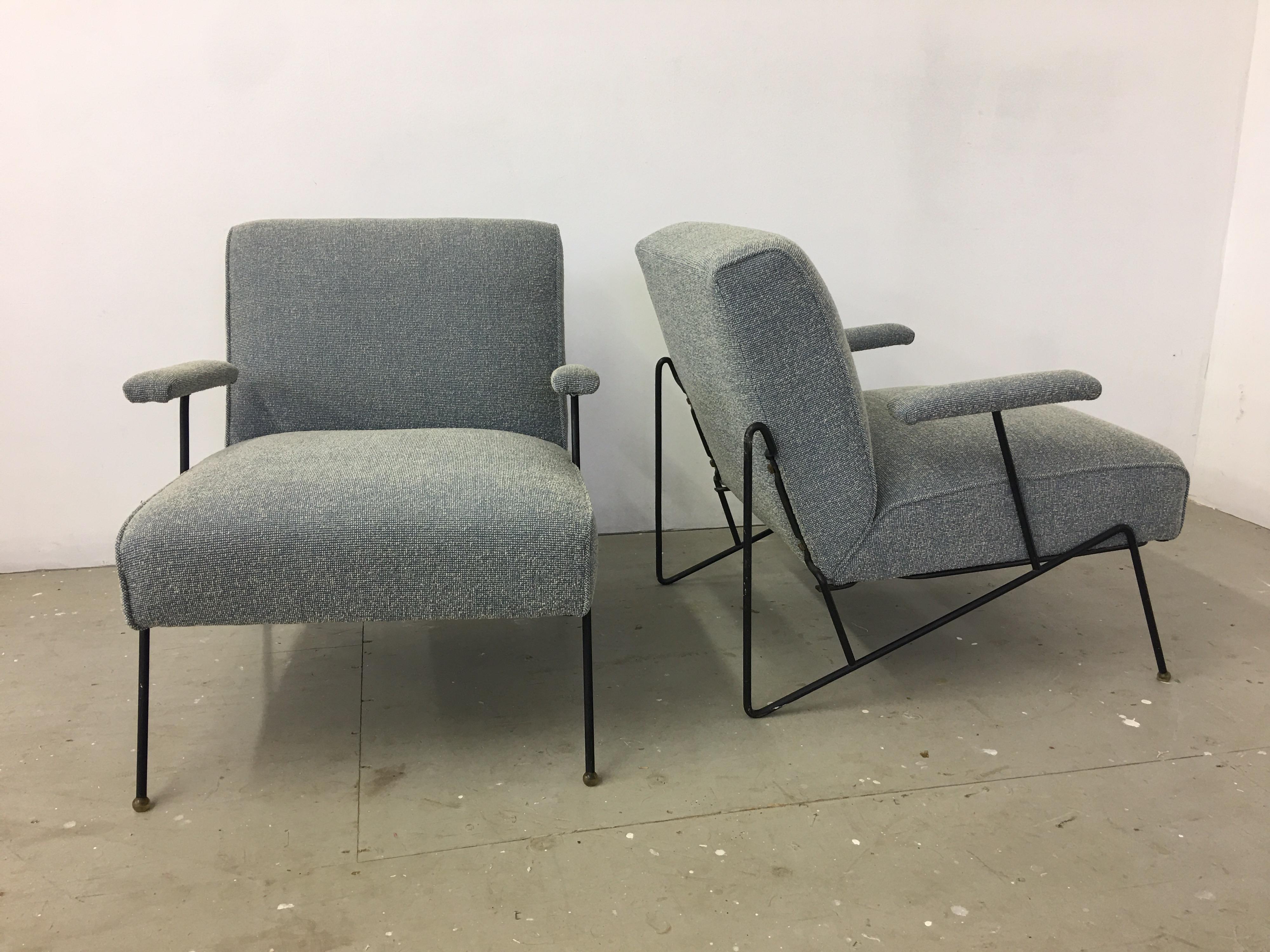 Mid-Century Modern Pair of Dan Johnson Lounge Chairs for Pacific Iron