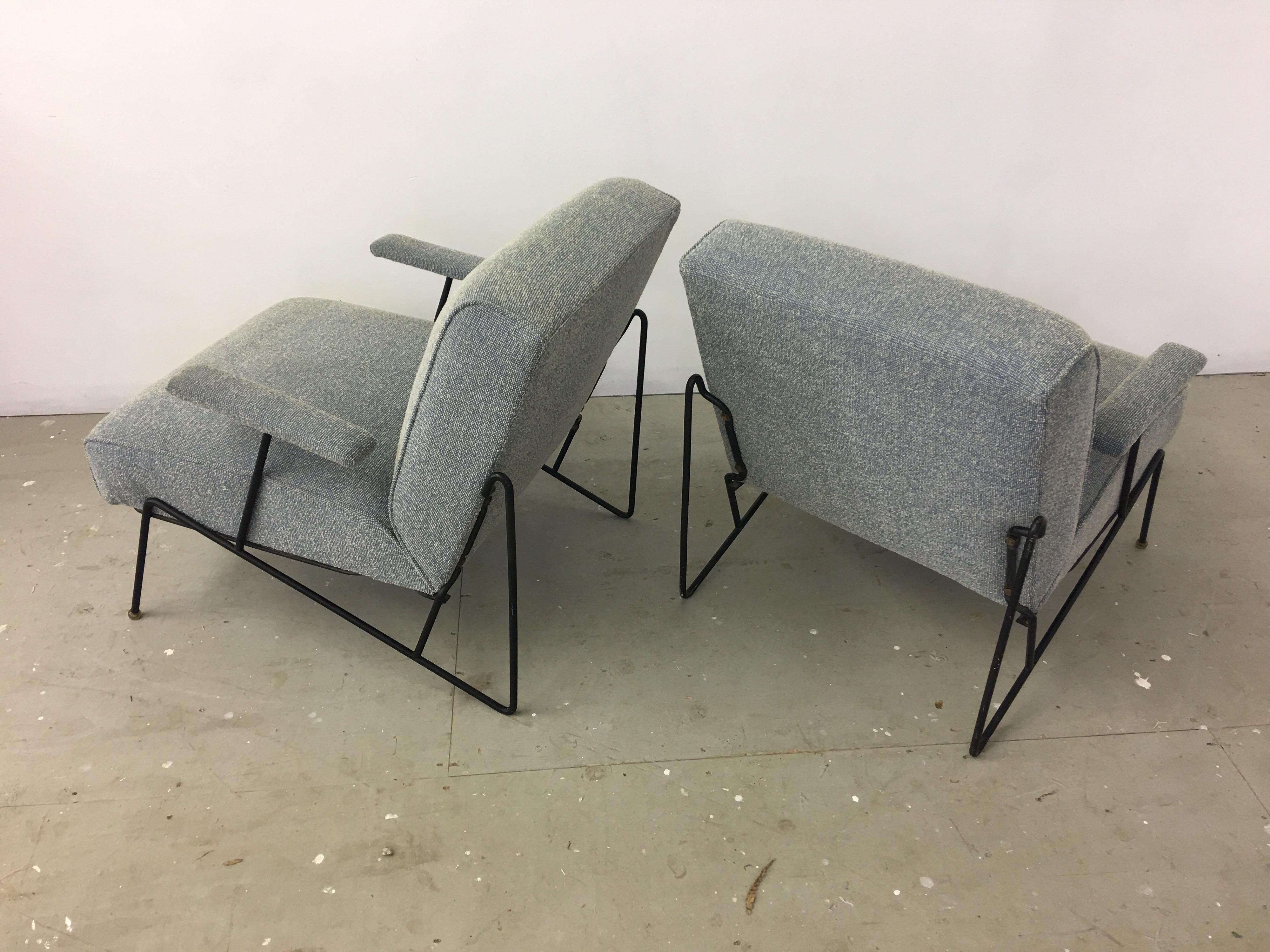 American Pair of Dan Johnson Lounge Chairs for Pacific Iron