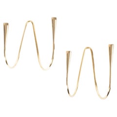 Paire de bougeoirs muraux danois en laiton pour Illums Bolighus Modern Design 1960s
