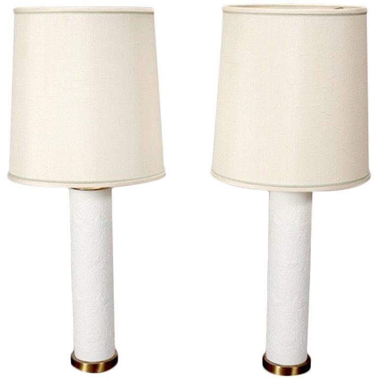 Pair Danish Ceramic Table Lamps by Bjorn Wiinblad