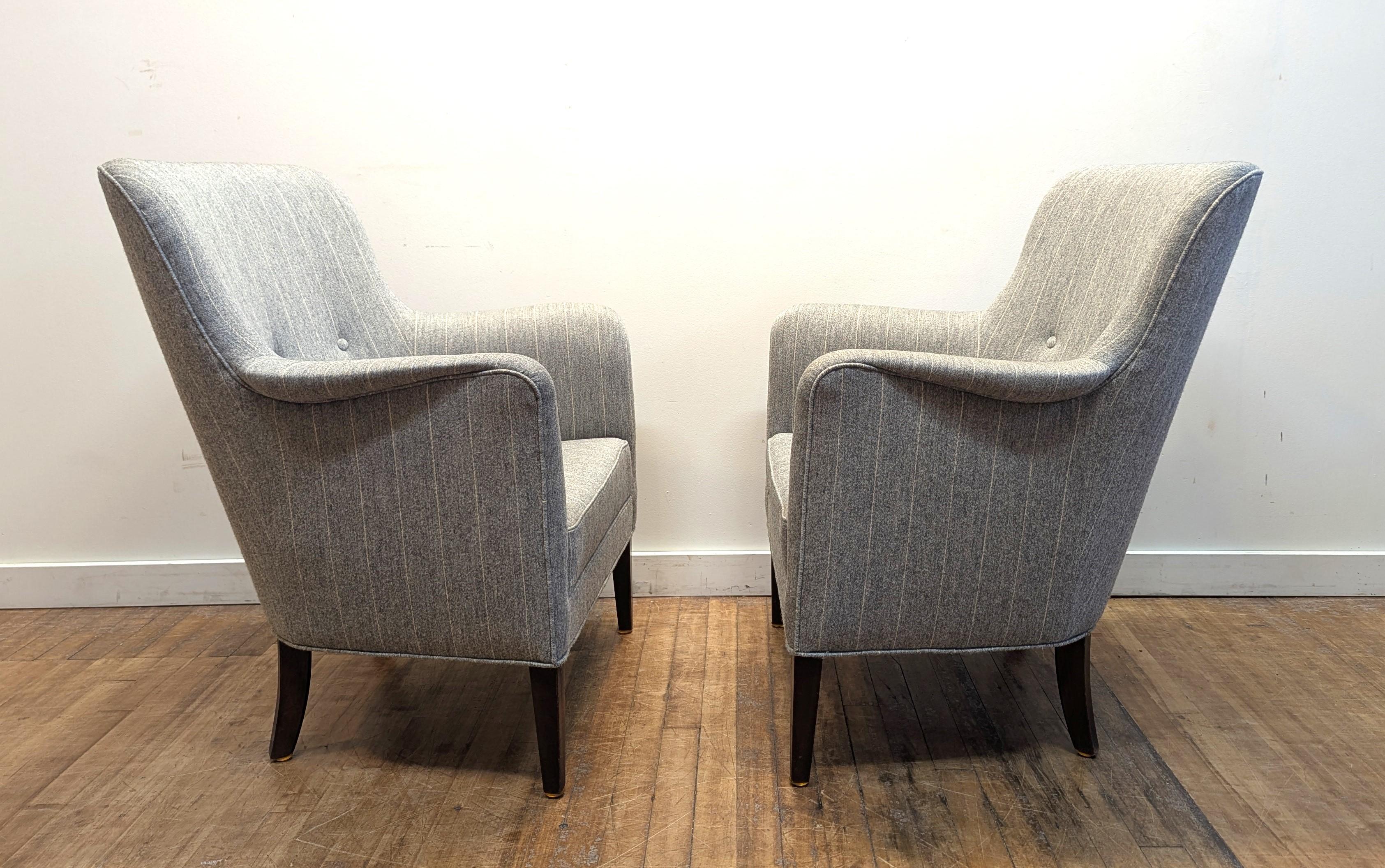 Mid-Century moderno Coppia di sedie da club danesi attribuite a Frits Henningsen
