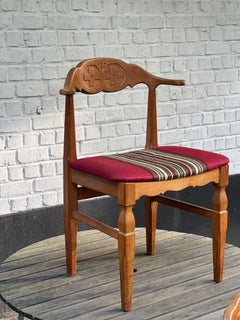 Paar dänische Henning Kjaernulf Eichenstühle, 1960er Jahre, handgefertigt alle original
