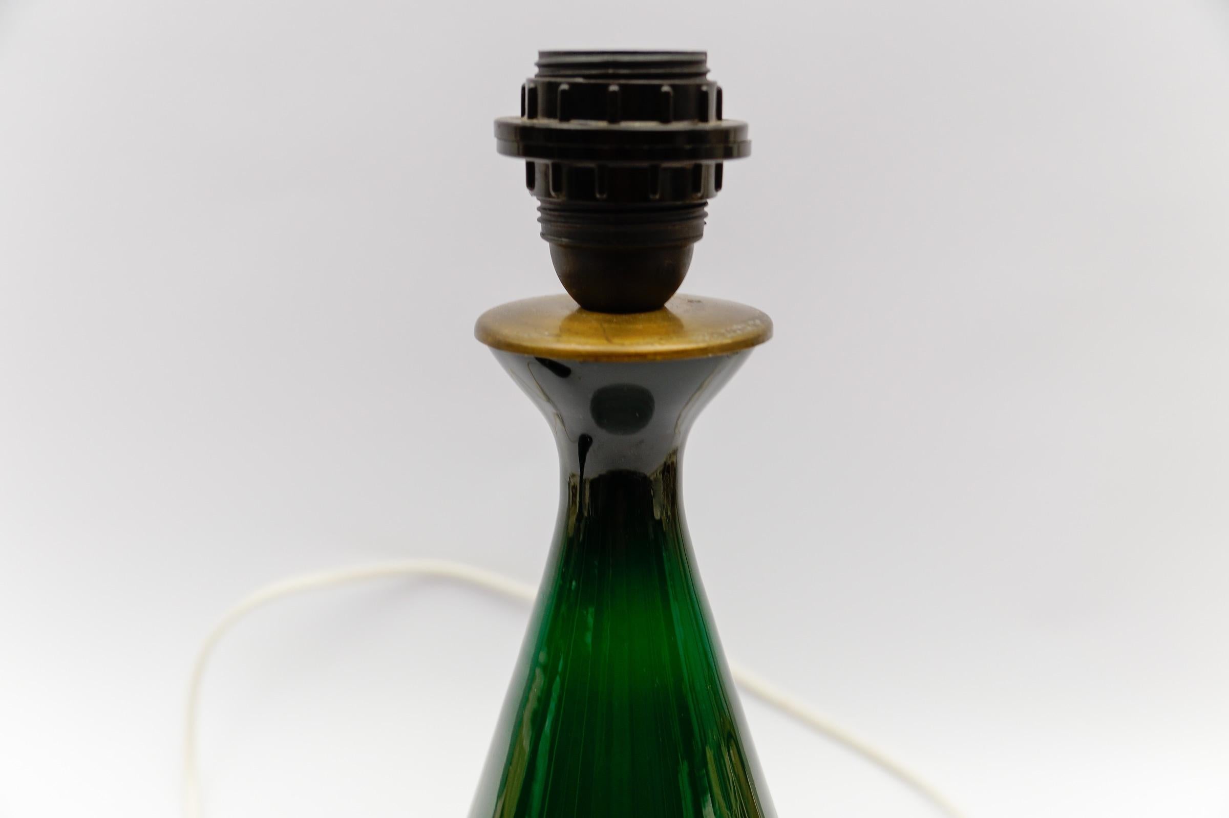 Paire de lampes de table en verre vert de Kastrup Holmegaard, 1960s en vente 5