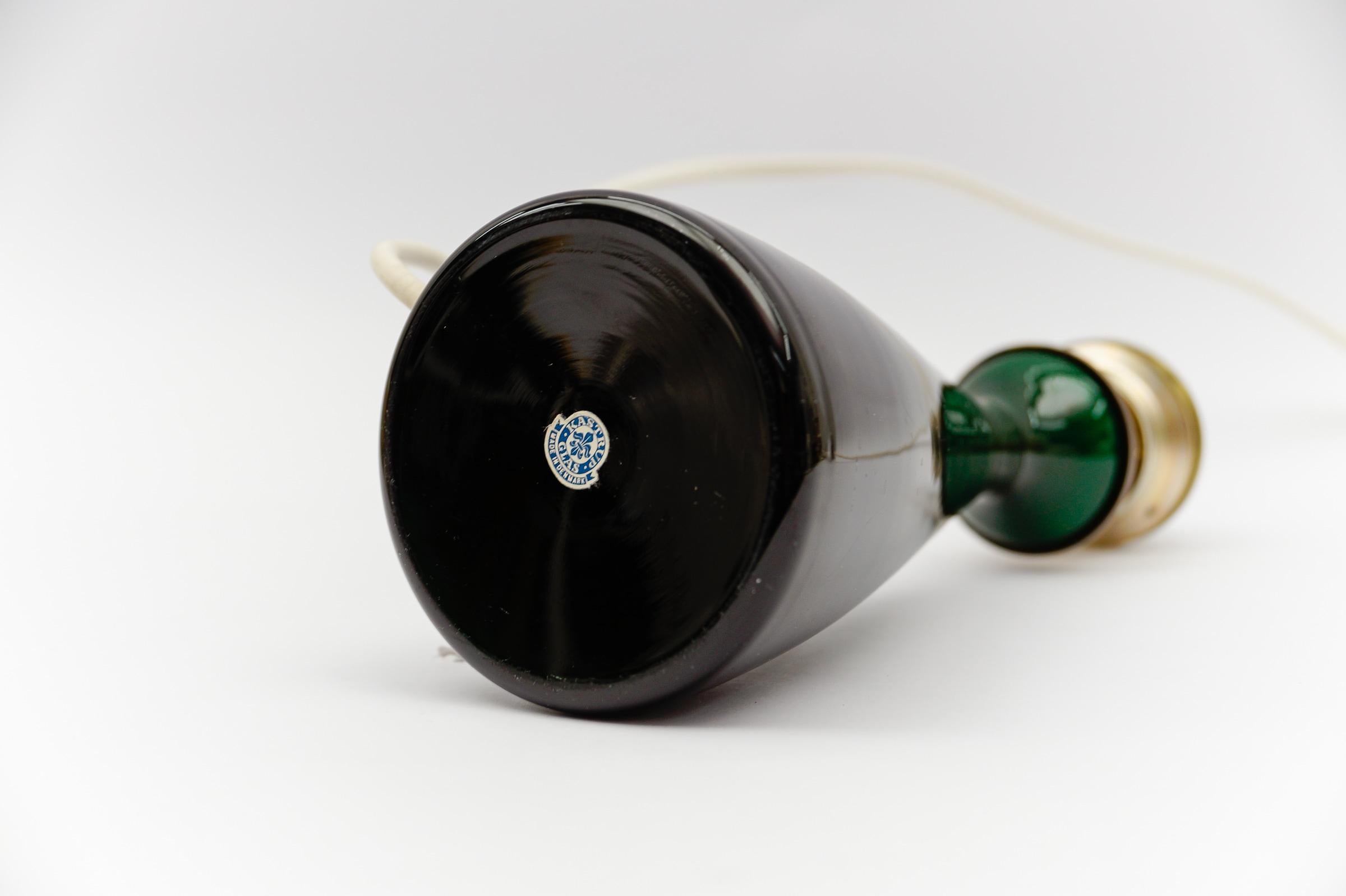 Paire de lampes de table en verre vert de Kastrup Holmegaard, 1960s en vente 6