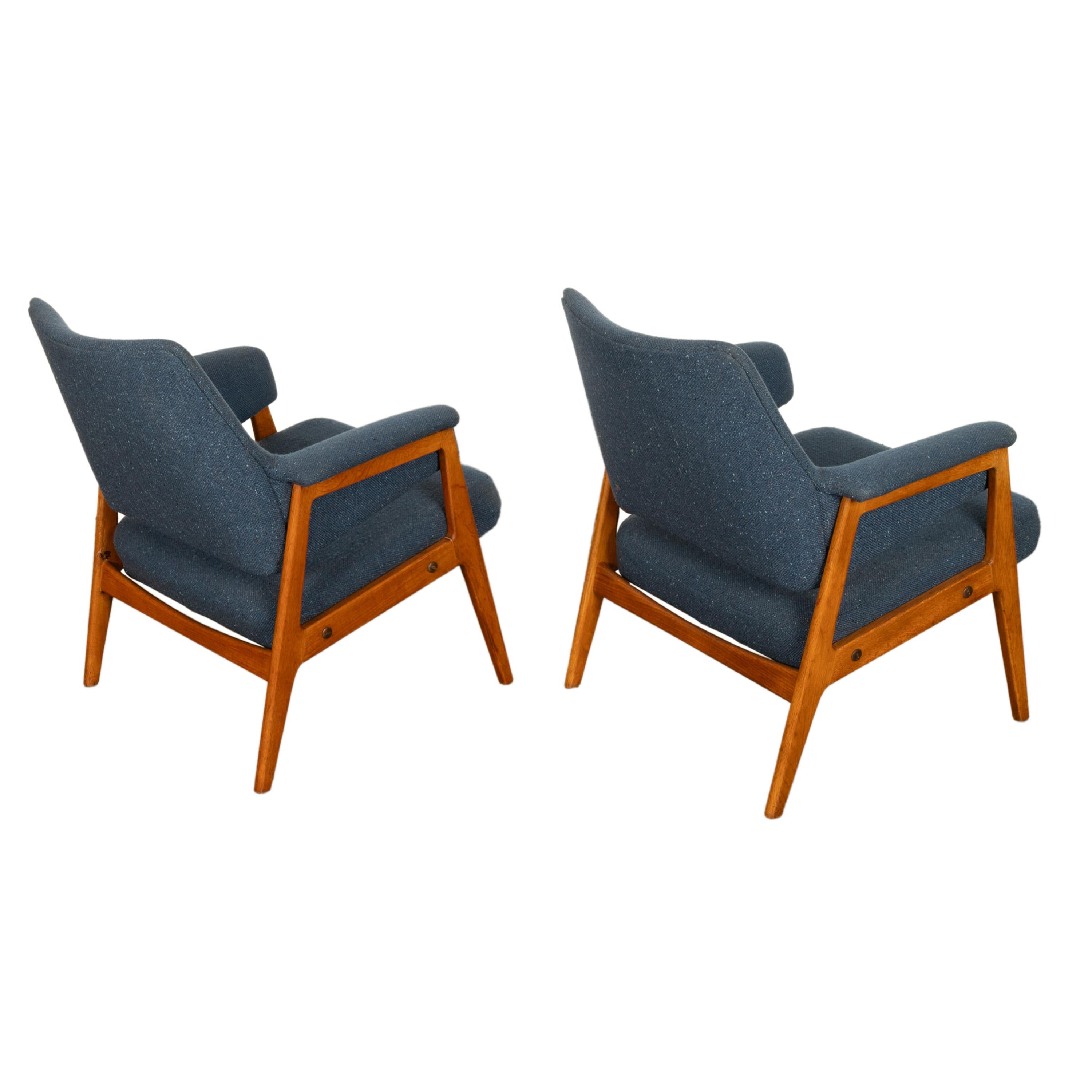 Paire de chaises à accoudoirs danoises modernes du MId siècle Karl-Erik Ekselius pour JOC Möbler 1960 en vente 1