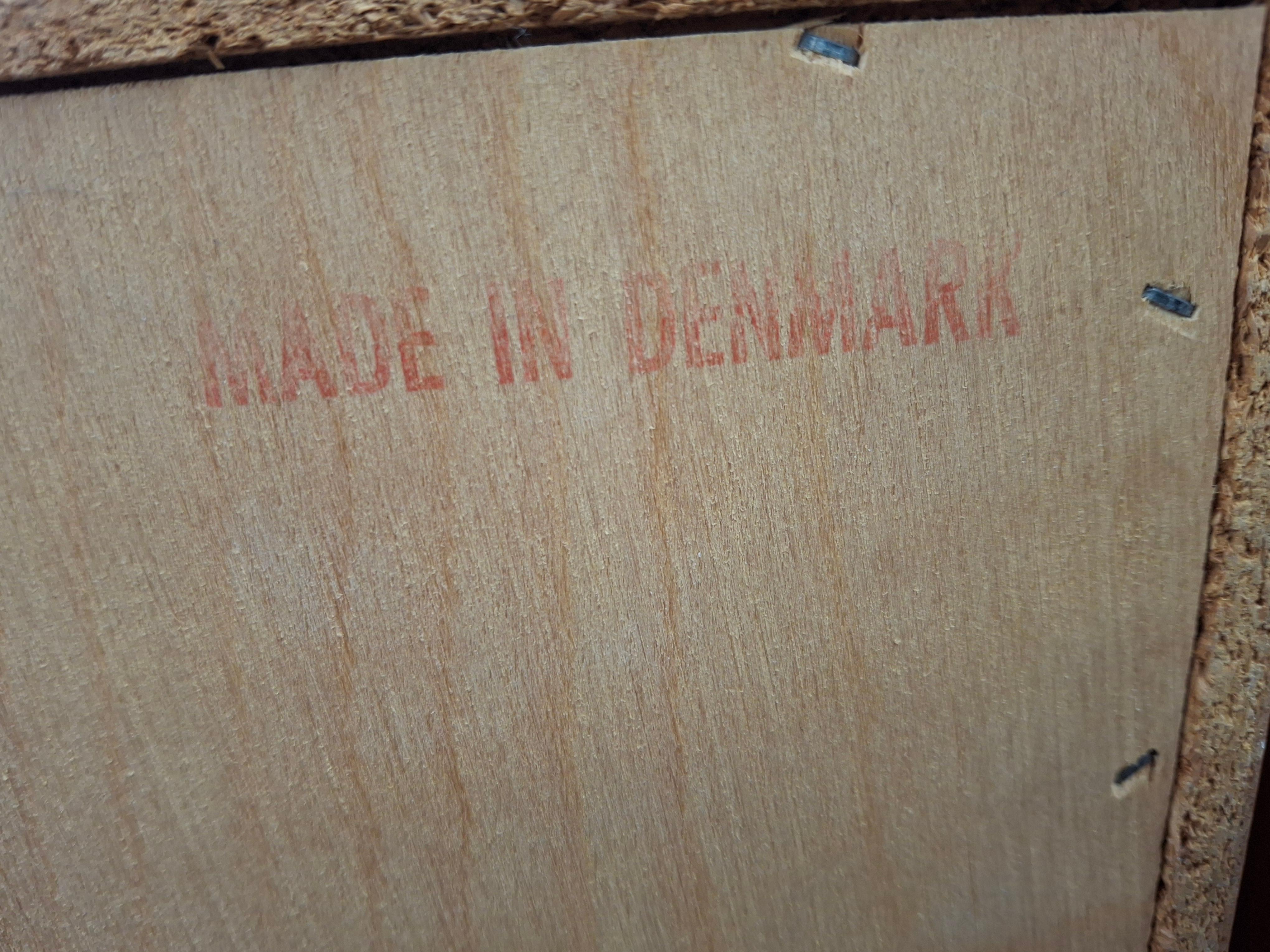 Pair Danish Mid-Century Modern Teak Tambour Fall Front Open Drawers File Cabinet For Sale 4