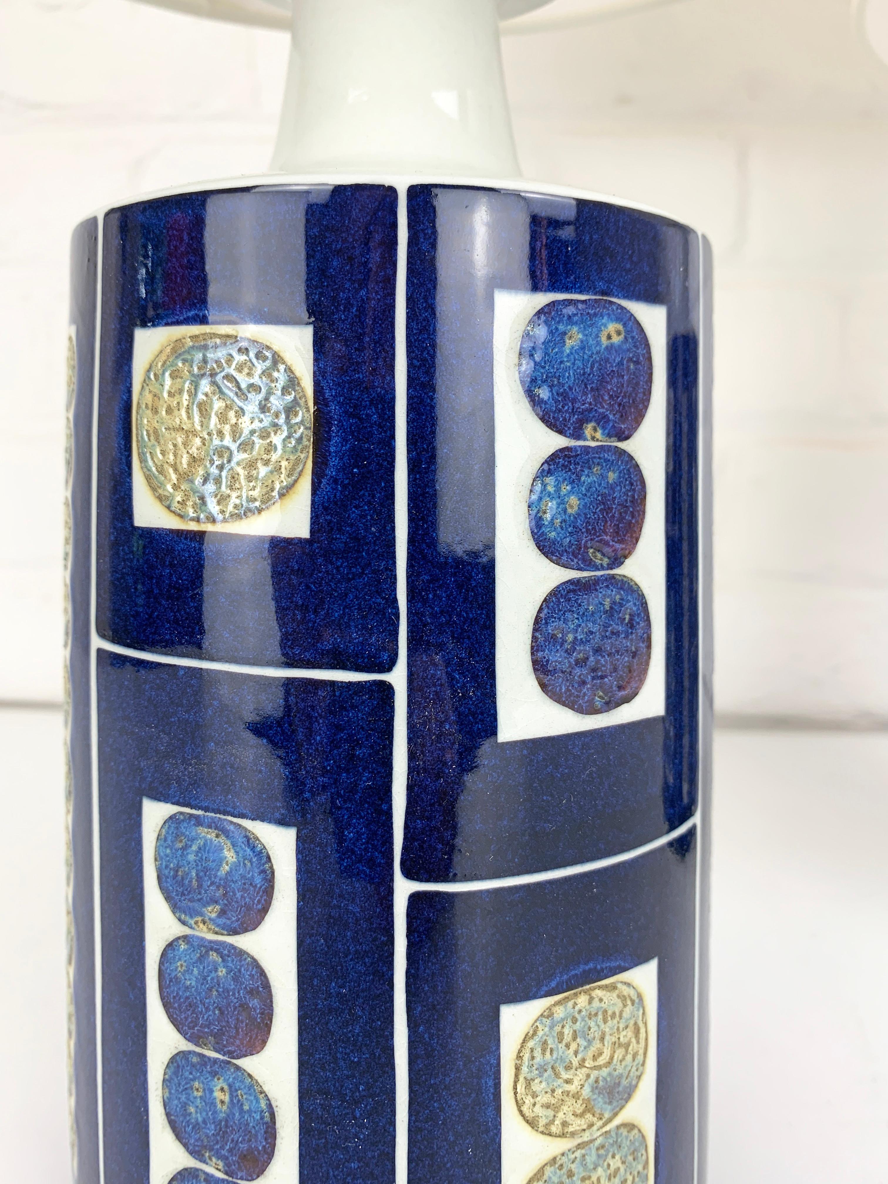 Ceramica Coppia di lampade moderne danesi in ceramica di I.L.A. Royal Copenhagen Fog and Morup 1960 in vendita