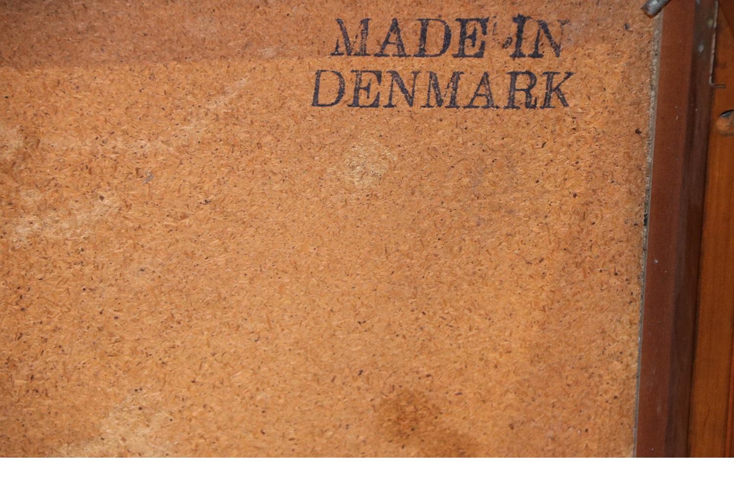 Pair of Danish Modern Teak Ceramic Tile Side Tables 5